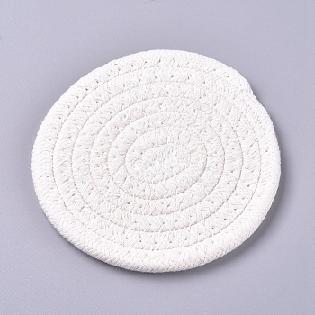 Cotton Thread Weave Hot Pot Holders, Hot Pads, Coasters, For Cooking and Baking, White, 117x7mm