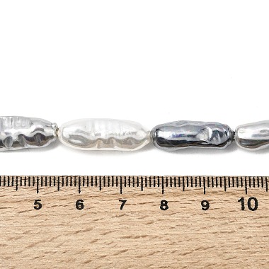 Electroplated Glass Shell Pearl Beads Strands(BSHE-B009-C02-7x21mm)-4