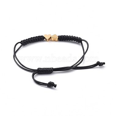 Bracelets de perles tressées coréennes réglables en cordon de polyester ciré unisexe(BJEW-JB04671-01)-3