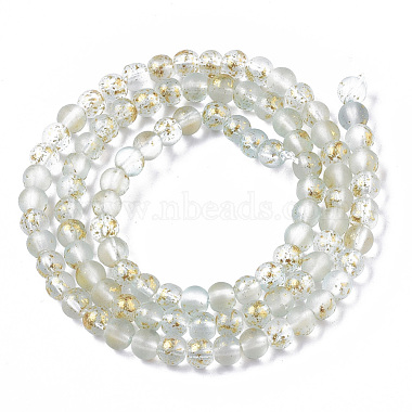 Brins de perles de verre peintes à la bombe givrée(X-GLAA-N035-03A-C09)-2