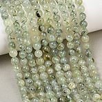 Natural Prehnite Beads Strands, Smooth Round, 6~6.5m, Hole: 0.6mm, about 60pcs/strand, 14.96''(38cm)(GG-CBA7D2C-A01-6mm)