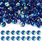 80Pcs AB Color Plated Glass Beads, Faceted Round, Mauve, 10x9mm, Hole: 1.5mm(EGLA-TA0013-01B)