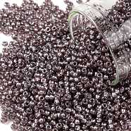 TOHO Round Seed Beads, Japanese Seed Beads, (1010) Silver Lined Light Amethyst Semi Matte, 11/0, 2.2mm, Hole: 0.8mm, about 5555pcs/50g(SEED-XTR11-1010)