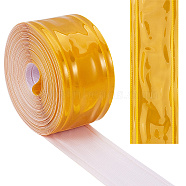 Gorgecraft PVC Reflective Tape, Sew on Tape, for Clothes, Worksuits, Rain Coats, Jackets, Orange, 25x0.3mm(DIY-GF0007-51A)