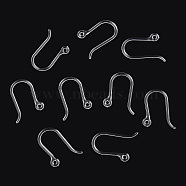 Resin Earring Hooks, Ear Wire, with Horizontal Loops, Clear, 13mm, Hole: 0.8mm, 20 Gauge, Pin: 0.8x0.6mm(RESI-T056-01A)