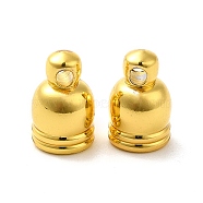 Rack Plating Brass Cord Ends, End Caps, Lead Free & Cadmium Free Free, Long-Lasting Plated, Real 18K Gold Plated, 9x5.5x5.5mm, Hole: 1.5mm(KK-Q772-25G)