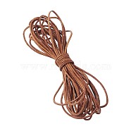 Cowhide Leather Cord, Leather Jewelry Cord, Jewelry DIY Making Material, Round, Chocolate, 1.5mm(WL-TAC0001-1.5mm)