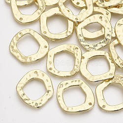 Alloy Links connectors, Ring, Light Gold, 27x25x2mm, Hole: 1.2mm(X-PALLOY-T067-98LG)