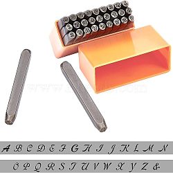 Carbon Steel Stamps, Capital Letter, Orange, 62x7x7mm, 27pcs/box(AJEW-WH0092-16)