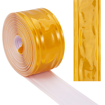 PVC Reflective Tape, Sew on Tape, for Clothes, Worksuits, Rain Coats, Jackets, Orange, 25x0.3mm