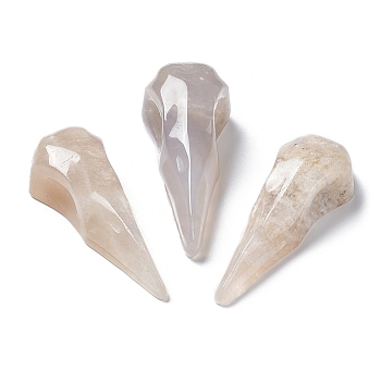 Natural Moonstone Home Display Decoration, Reiki Energy Stone, Crow Mouth, 61~66x24~25x16~18mm
