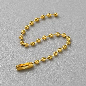 Steel Ball Chains for Price Tag Chains, Golden, 10x0.2cm