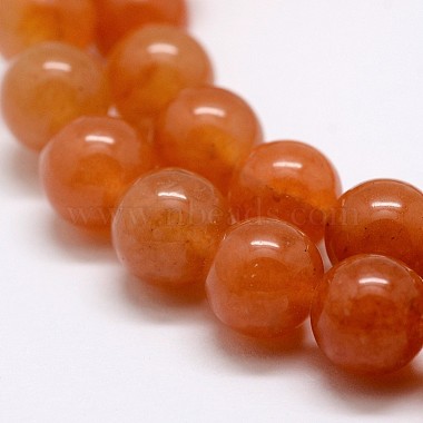 Chapelets de perle d'aventurine rouge naturel(X-G-P257-02-8mm)-3