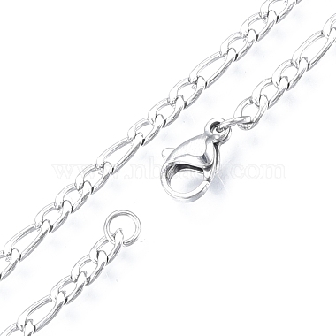 Men's 201 Stainless Steel Figaro Chains Necklace(NJEW-N050-A08-3-45P)-2