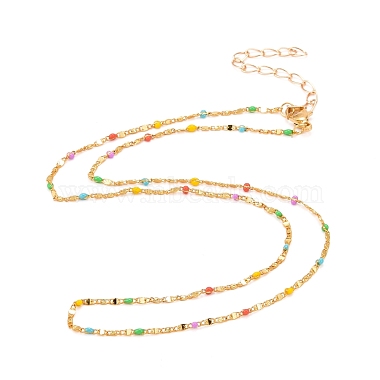 Brass Lumachina Chain Necklaces(NJEW-JN03497)-2