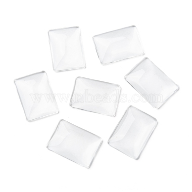 Transparent Rectangle Glass Cabochons(GGLA-R025-25x18)-4