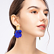 ANATTASOUL 4 Pairs 4 Colors Exquisite Acrylic Petaline Dangle Stud Earrings(EJEW-AN0002-10)-6
