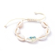 Adjustable Printed Cowrie Shell Braided Bead Bracelets(BJEW-JB05154-01)-1