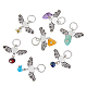 6 Sets Natural & Synthetic Stone Chips Alloy Pendants(FIND-HY0001-44)-1