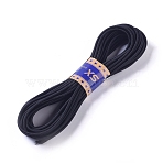 Elastic Cord, with Polyester Outside and Rubber Inside, Black, 3mm, about 11m bundle(EC-WH0004-01)