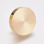 Brass Blank Stamp Head, For Wax Seal Stamp, Flat Round, Golden, 25.5x14.5mm, Hole: 6.5mm(DIY-WH0148-09B)