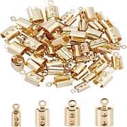 Unicraftale 304 Stainless Steel Folding Crimp Ends, Golden, 10~12x3~6.5x2.5~6.5mm, Hole: 1~1.4mm, Inner Diameter: 2~5.5x2.5~6mm, 80pcs/box(STAS-UN0011-79G)