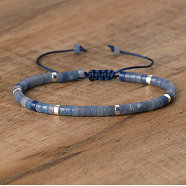 Natural Blue Aventurine Beaded Braided Bracelets, Adjustable Women's Bracelets, (QH4784-17)