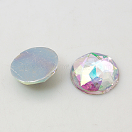 Imitation Taiwan Acrylic Rhinestone Flat Back Cabochons, Faceted, Half Round/Dome, Colorful, 10x4mm, 1000pcs/bag(GACR-D003-10mm-17)
