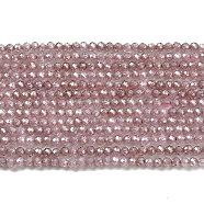 Cubic Zirconia Bead Strands, Faceted Rondelle, Camel, 2mm, Hole: 0.6mm, about 187pcs/strand, 14.76 inch(37.5cm)(ZIRC-C006-01A-05)