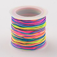 Nylon Thread Cord, DIY Material for Jewelry Making, Colorful, 0.8mm, about 38.27 yards(35m)/roll(X-NS018-119)
