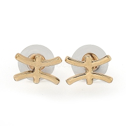 12 Constellation/Zodiac Sign Alloy Stud Earrings, with Ear Nuts, Golden, Pisces, 13x9.5x1.6mm, Pin: 0.6mm(EJEW-B025-01G-F)