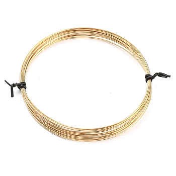 Brass Craft Wire, Half Hard, Round, Real 14K Gold Filled, 22 Gauge, 0.6mm, about 14.76 Feet(4.5m)/Roll