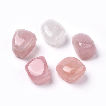 Natural Rose Quartz Beads, Healing Stones, for Energy Balancing Meditation Therapy, Tumbled Stone, Vase Filler Gems, No Hole/Undrilled, Nuggets, 20~35x13~23x8~22mm