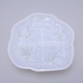 Ashtray Shape Silicone Molds, Resin Casting  Molds, For UV Resin, Epoxy Resin Jewelry Making, Mountain, White, 18x18x5.1cm