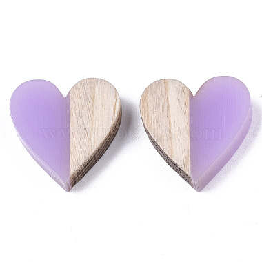 Resin & Wood Two Tone Cabochons(RESI-R425-04C)-2
