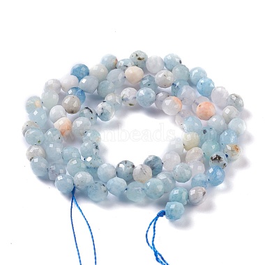 Natural Aquamarine  Beads Strands(G-H243-08)-2