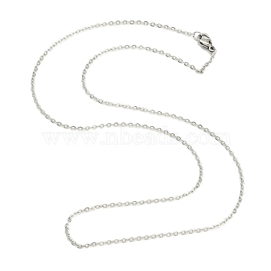 Classic Plain 304 Stainless Steel Mens Womens Necklaces Unisex Cable Chain Necklaces(NJEW-507L-7)-2
