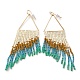 boucles d'oreilles lustre en laiton(EJEW-D105-01B)-2