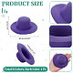 8Pcs 8 Colors EVA Cloth Round Fascinator Hat Base for Millinery(AJEW-NB0005-58)-2