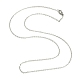 Classic Plain 304 Stainless Steel Mens Womens Necklaces Unisex Cable Chain Necklaces(NJEW-507L-7)-2