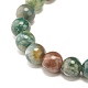 Natural Indian Agate Round Beads Stretch Bracelet(BJEW-JB07235-03)-4