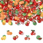 140Pcs 7 Styles Resin Cabochons, Nail Art Decoration Accessories for Women, Fruits, Mixed Shapes, 7.5~10.5x8.5~10.5x3.5~4.5mm,  20pcs/style(MRMJ-CJ0001-32)