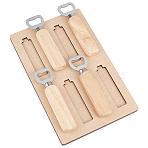 MDF Bottle Opener Display Stand, Rectangle, Wheat, 270x170x10mm(DIY-WH0622-461)