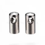 Tarnish Resistant 304 Stainless Steel Cord Ends, End Caps, Stainless Steel Color, 8.5x4mm, Hole: 2mm, Inner Diameter: 3.5mm(STAS-D448-106P)