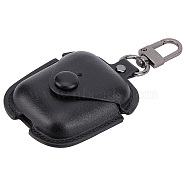 Imitation Leather Wireless Earbud Carrying Case, Cell Phone Storage with Clasp, Rectangle, Black, 110mm(AJEW-WH0367-58)