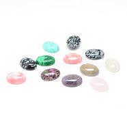 Natural & Synthetic Gemstone Cabochons, Mixed Style, Oval, Mixed Color, 30x20x5.5mm(G-T020-20x30mm-M)