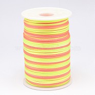 Segment Dyed Polyester Cord, Satin Rattail Cord, Colorful, 2mm, about 100yards/roll(NWIR-N008-05)