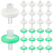 100Pcs 2 Colors Plastic Disposable Microporous Needle Syringe Filter, Mixed Color, 21x18mm, Hole: 2mm, 50pcs/color(AJEW-OC0002-54)