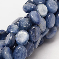 Oval Natural Kyanite/Cyanite/Disthene Bead Strands, 10x8x4mm, Hole: 1mm, about 41pcs/strand, 15.7 inch(G-O139-01B)