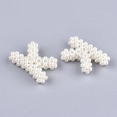 Handmade ABS Plastic Imitation Pearl Woven Beads(X-FIND-T039-18-K)-3